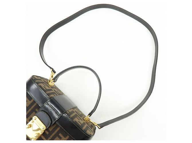 FENDI Borsa Vanity 2Way in tela Zucca e pelle Borsa a tracolla Marrone 09149311 - vista 6