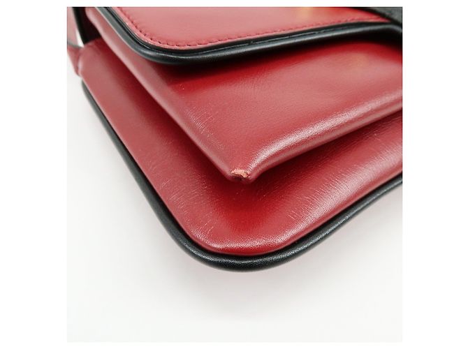 Borsa a tracolla e spalla GUCCI Double G Arli in pelle Rossa 550129 - vista 11