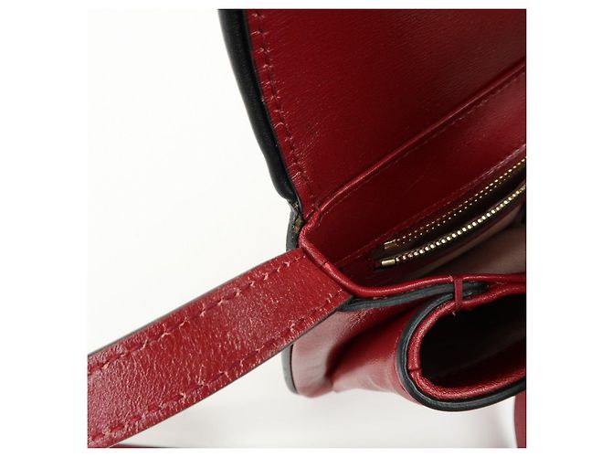Borsa a tracolla e spalla GUCCI Double G Arli in pelle Rossa 550129 - vista 19