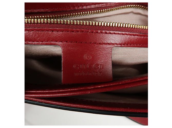 Borsa a tracolla e spalla GUCCI Double G Arli in pelle Rossa 550129 - vista 23