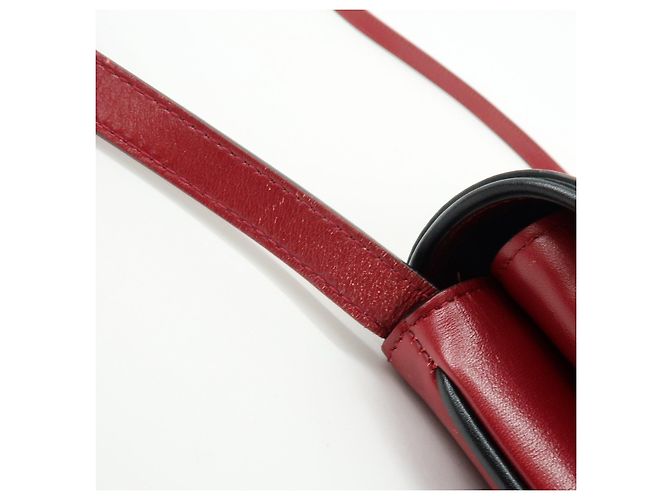 Borsa a tracolla e spalla GUCCI Double G Arli in pelle Rossa 550129 - vista 7