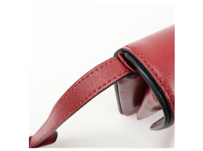 Borsa a tracolla e spalla GUCCI Double G Arli in pelle Rossa 550129 - vista 8