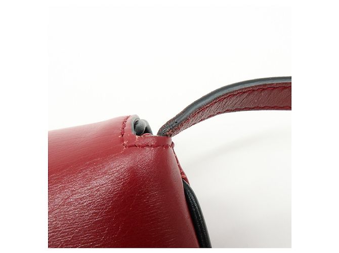 Borsa a tracolla e spalla GUCCI Double G Arli in pelle Rossa 550129 - vista 9