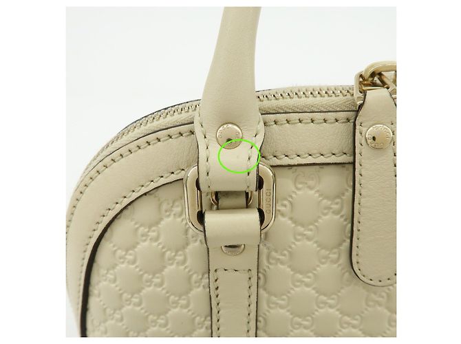 Borsa 2WAY in pelle Micro Guccissima GUCCI Borsa a mano Ivory 449654 - vista 10