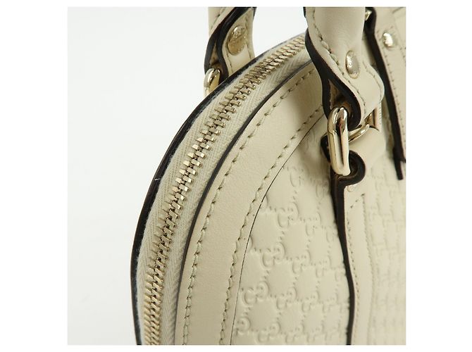 Borsa 2WAY in pelle Micro Guccissima GUCCI Borsa a mano Ivory 449654 - vista 15