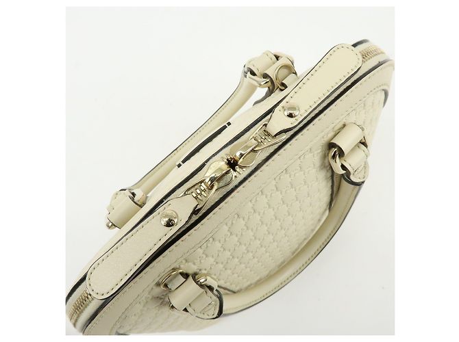 Borsa 2WAY in pelle Micro Guccissima GUCCI Borsa a mano Ivory 449654 - vista 18