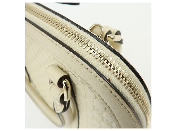 Borsa 2WAY in pelle Micro Guccissima GUCCI Borsa a mano Ivory 449654 - vista 19
