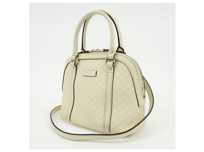Borsa 2WAY in pelle Micro Guccissima GUCCI Borsa a mano Ivory 449654 - vista 3