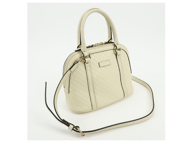 Borsa 2WAY in pelle Micro Guccissima GUCCI Borsa a mano Ivory 449654 - vista 4