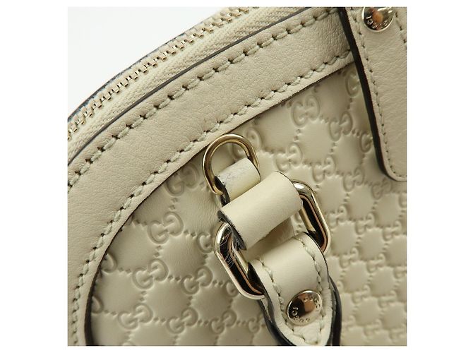 Borsa 2WAY in pelle Micro Guccissima GUCCI Borsa a mano Ivory 449654 - vista 9