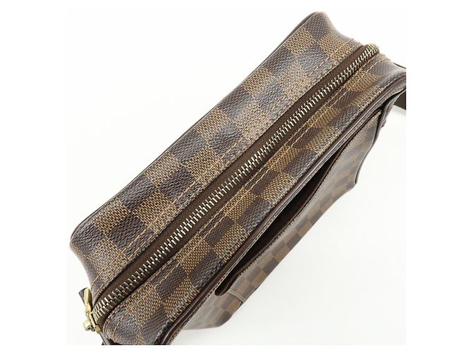 Borsa a tracolla Louis Vuitton Damier Olaf PM Marrone N41442 - vista 19