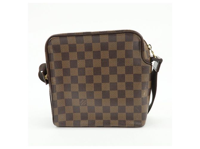 Borsa a tracolla Louis Vuitton Damier Olaf PM Marrone N41442 - vista 2