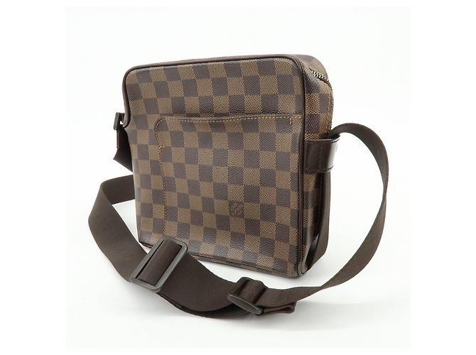 Borsa a tracolla Louis Vuitton Damier Olaf PM Marrone N41442 - vista 3