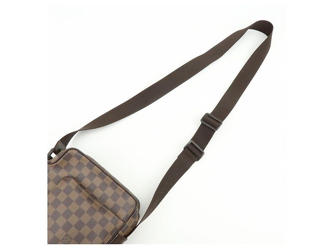 Borsa a tracolla Louis Vuitton Damier Olaf PM Marrone N41442 - vista 6
