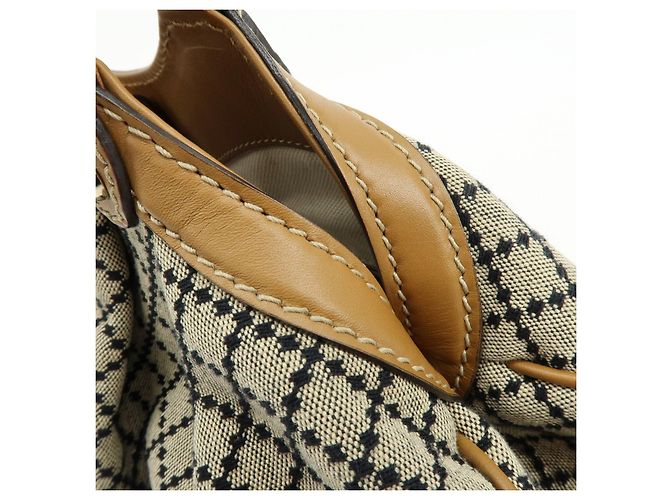 Borsa Tote GUCCI Sukey Diamante Interlocking G Canvas Leather 211944 - vista 14