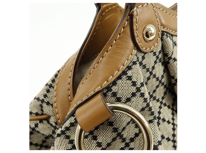Borsa Tote GUCCI Sukey Diamante Interlocking G Canvas Leather 211944 - vista 15