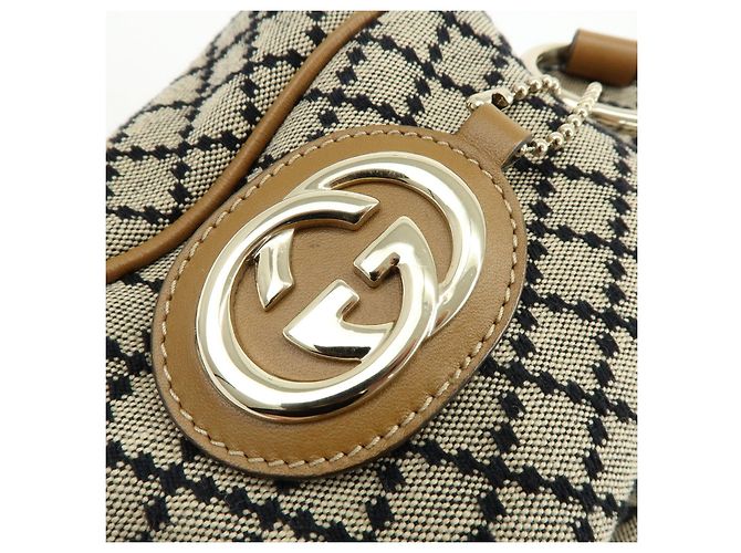 Borsa Tote GUCCI Sukey Diamante Interlocking G Canvas Leather 211944 - vista 16