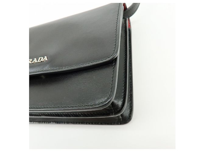 PRADA Borsa a spalla 2Way Mini Crossbody e Pochette in pelle Black BT1031 - vista 12