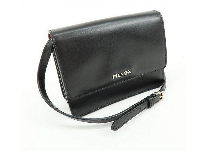 PRADA Borsa a spalla 2Way Mini Crossbody e Pochette in pelle Black BT1031 - vista 4