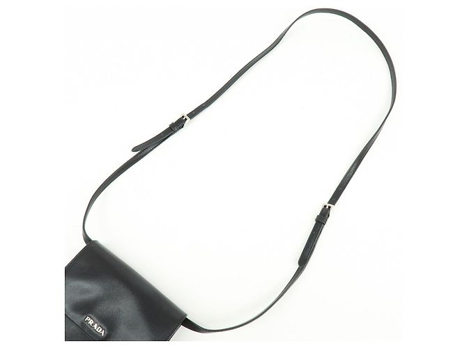 PRADA Borsa a spalla 2Way Mini Crossbody e Pochette in pelle Black BT1031 - vista 6