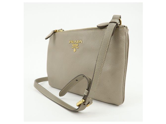 Borsa a tracolla in pelle con logo PRADA Borsa crossbody Beige 1BH046 - vista 3
