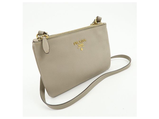 Borsa a tracolla in pelle con logo PRADA Borsa crossbody Beige 1BH046 - vista 4