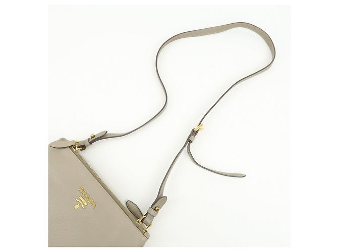 Borsa a tracolla in pelle con logo PRADA Borsa crossbody Beige 1BH046 - vista 6