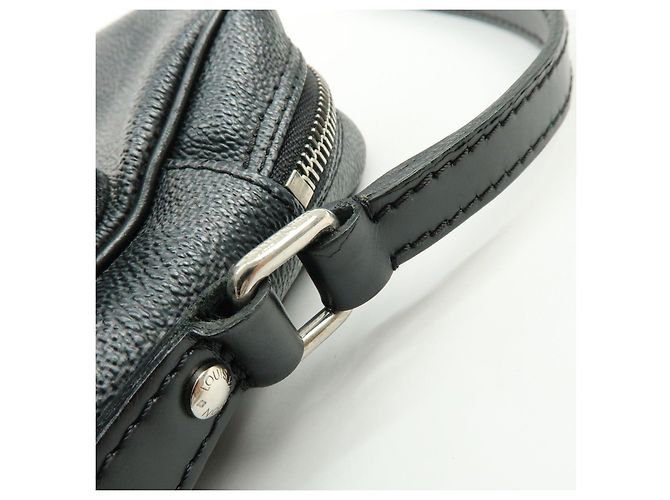 Borsa a tracolla Louis Vuitton Damier Graphite Rem Nera N41446 - vista 10