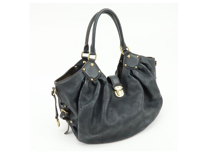 Borsa a tracolla e borsa a mano Louis Vuitton Monogram Mahina L Noir M95765 - vista 4