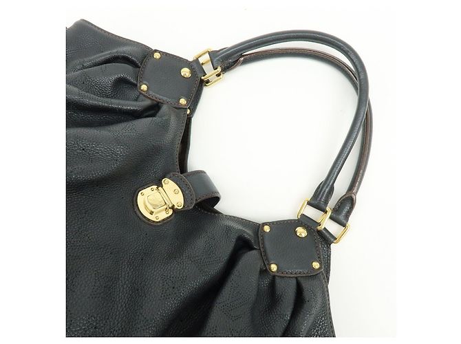 Borsa a tracolla e borsa a mano Louis Vuitton Monogram Mahina L Noir M95765 - vista 6