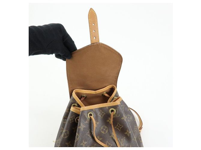 Zaino Louis Vuitton Monogram Canvas Montsouris MM Brown M51136 - vista 19