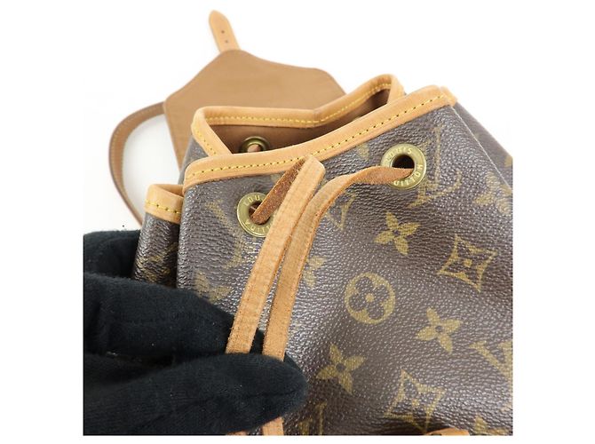 Zaino Louis Vuitton Monogram Canvas Montsouris MM Brown M51136 - vista 20
