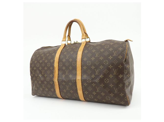 Louis Vuitton Monogram Keep All 55 Boston Bag Hand Bag Brown M41424 - vista 3