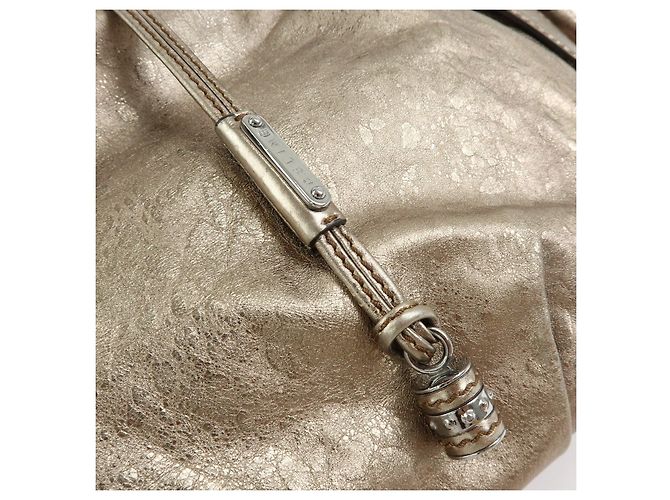 Céline Borsa a tracolla Celine Bittersweet in pelle, borsa a mano, borsa hobo, oro - vista 16