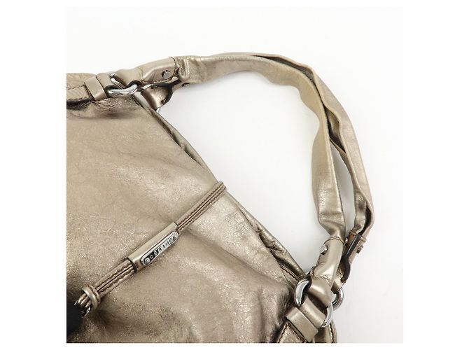 Céline Borsa a tracolla Celine Bittersweet in pelle, borsa a mano, borsa hobo, oro - vista 6
