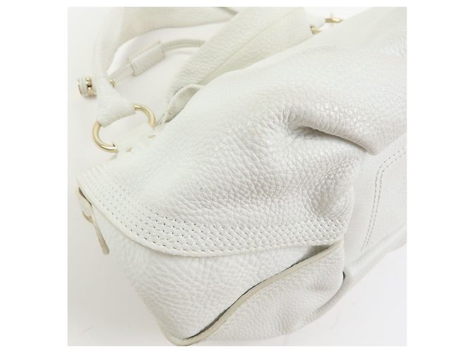 Céline Borsa a tracolla Celine Bittersweet in pelle, borsa a mano, borsa hobo, White - vista 11