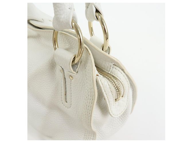 Céline Borsa a tracolla Celine Bittersweet in pelle, borsa a mano, borsa hobo, White - vista 13