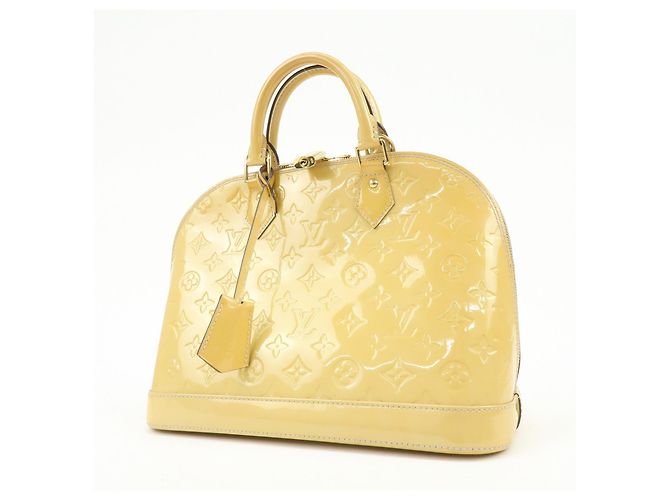 Borsa a mano Louis Vuitton Monogram Vernis Alma PM Rose Florentins M91614 - vista 3
