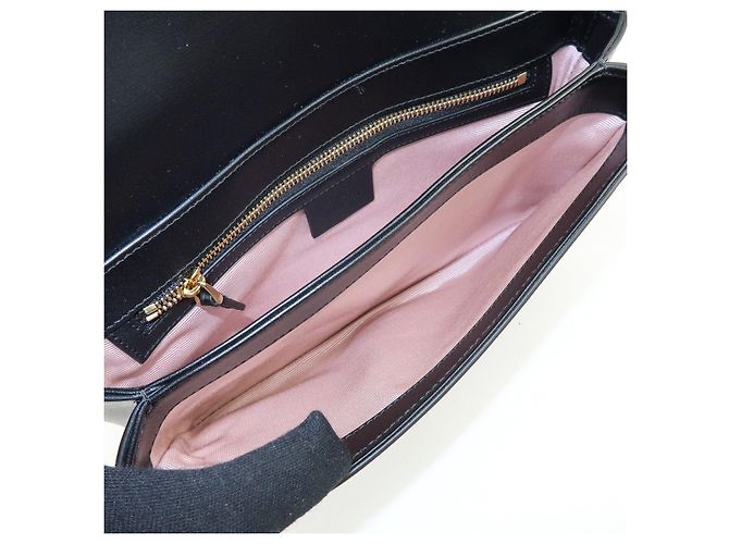 Borsa a spalla e tracolla GUCCI Double G Arli in pelle Nero 550129 - vista 16