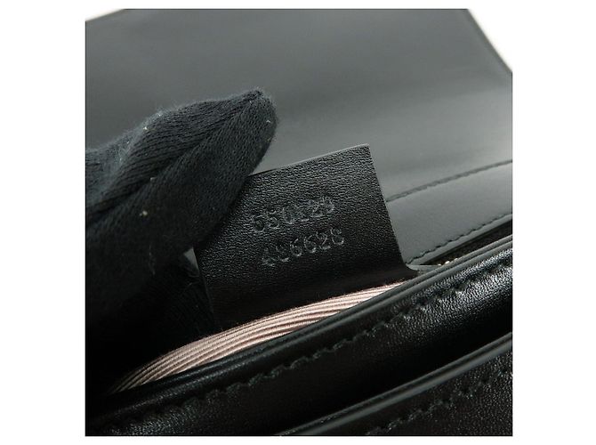 Borsa a spalla e tracolla GUCCI Double G Arli in pelle Nero 550129 - vista 19