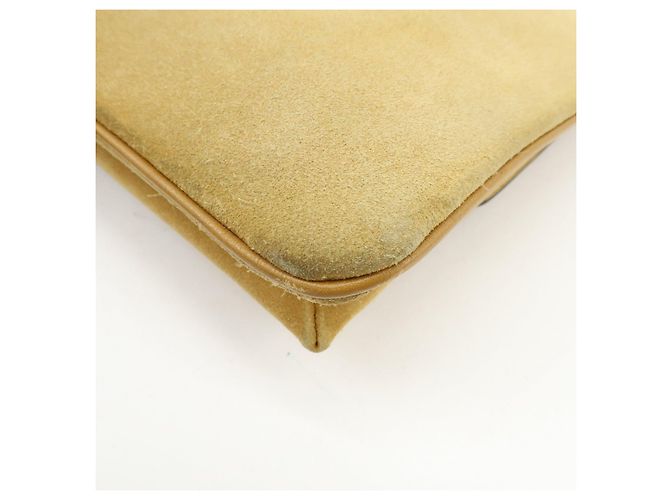 Borsa a tracolla GUCCI Arli Double G in pelle scamosciata Beige Brown - vista 13