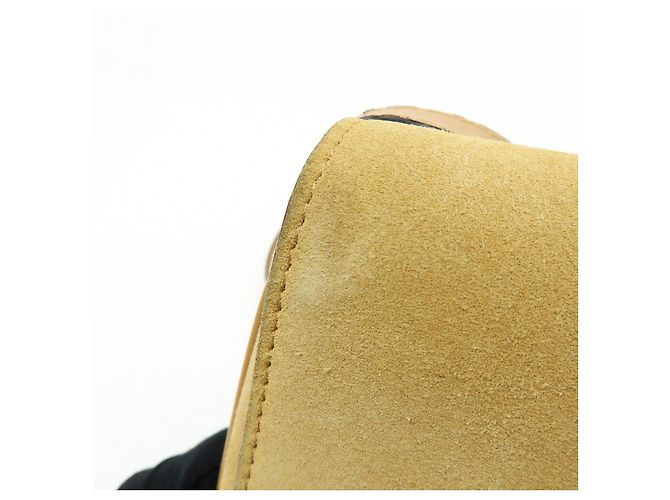 Borsa a tracolla GUCCI Arli Double G in pelle scamosciata Beige Brown - vista 16