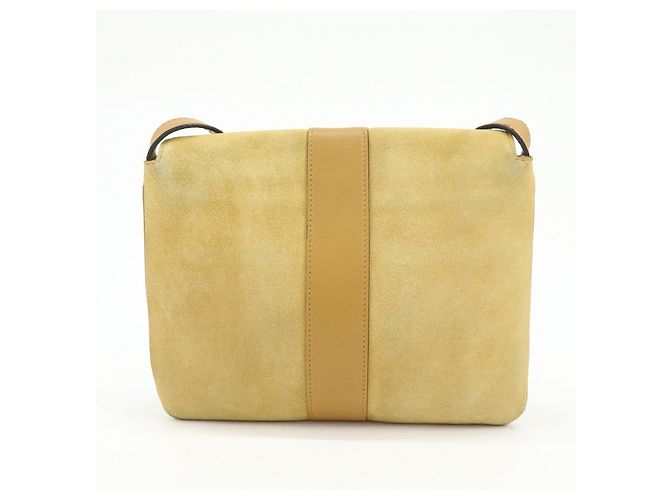Borsa a tracolla GUCCI Arli Double G in pelle scamosciata Beige Brown - vista 2