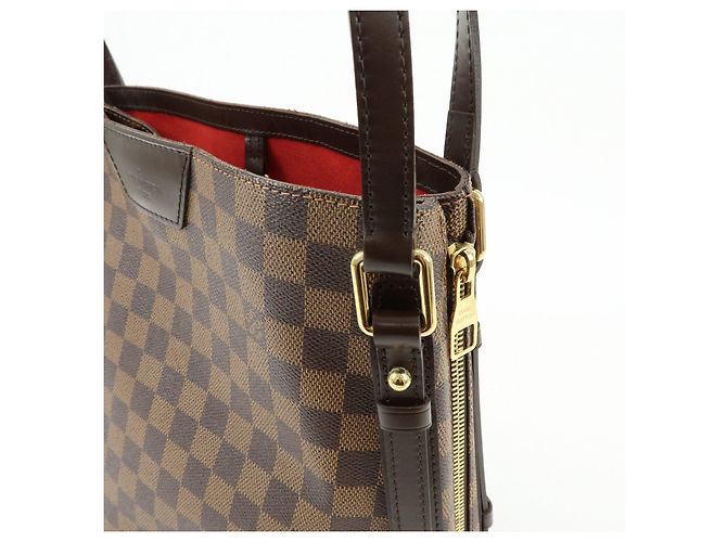 Borsa a tracolla Louis Vuitton Damier Cabas Rivington Canvas Brown N41108 - vista 13
