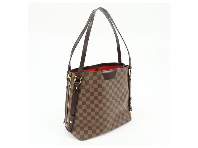 Borsa a tracolla Louis Vuitton Damier Cabas Rivington Canvas Brown N41108 - vista 4