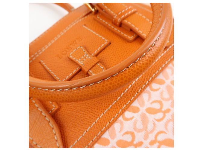 Borsa Tote e Borsa a Mano Loewe Repeat Anagram in Tela e Pelle Orange - vista 10