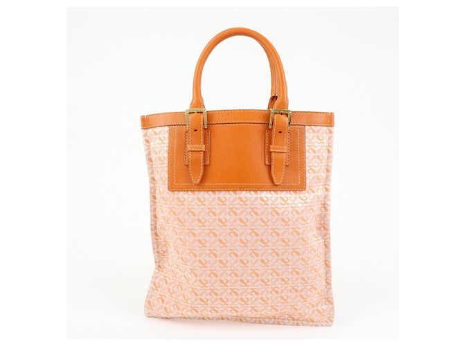 Borsa Tote e Borsa a Mano Loewe Repeat Anagram in Tela e Pelle Orange - vista 2