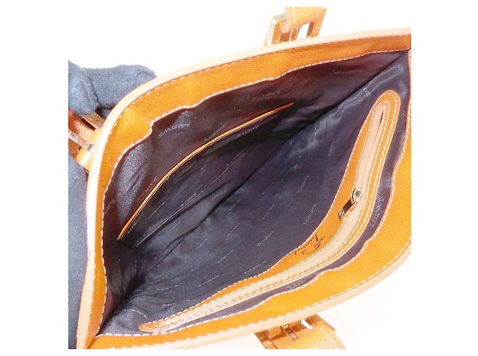 Borsa Tote e Borsa a Mano Loewe Repeat Anagram in Tela e Pelle Orange - vista 20