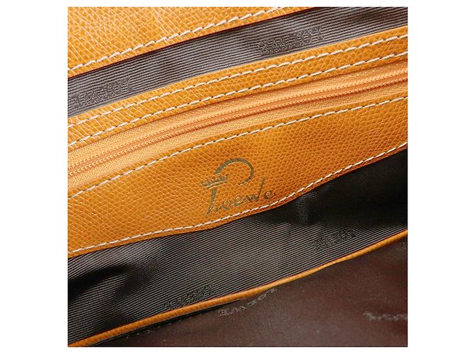 Borsa Tote e Borsa a Mano Loewe Repeat Anagram in Tela e Pelle Orange - vista 22