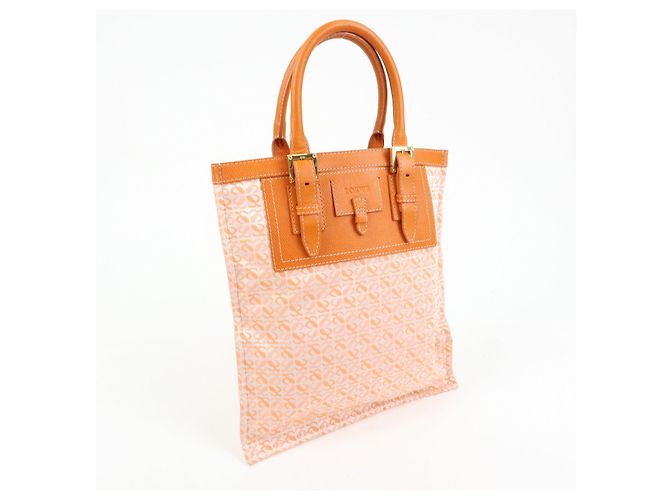 Borsa Tote e Borsa a Mano Loewe Repeat Anagram in Tela e Pelle Orange - vista 4